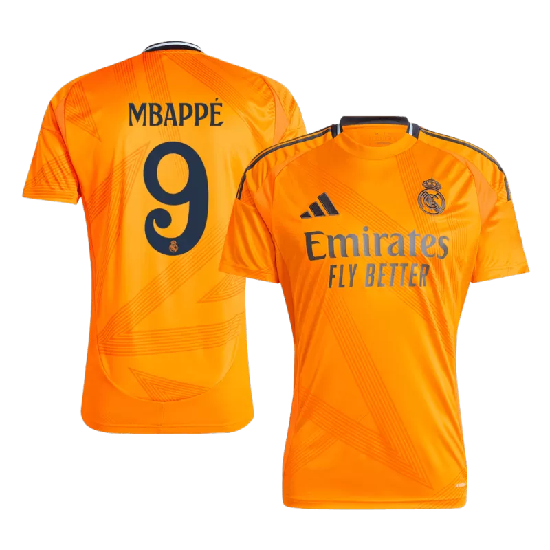 MBAPPÉ #9 Maglia Away Real Madrid 2024/25 - Arancione
